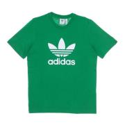 Groen/Wit Trefoil Logo Tee Korte Mouw Adidas , Green , Heren