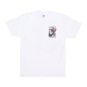 Klassieke T-shirt met Silkscreen Print Obey , White , Heren