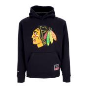 NHL Team Logo Hoodie Zwart Mitchell & Ness , Black , Heren