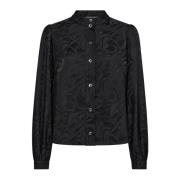 Elegante Zwarte Shirt met Pofmouwen MOS Mosh , Black , Dames