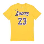 Lebron James NBA Tee Los Angeles Lakers Nike , Yellow , Heren