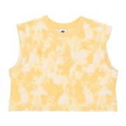 Wave Dye Crop Tank Top Nike , Yellow , Dames