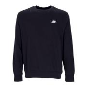 Zwart/Wit Crewneck Sweatshirt Micro-Ribbed Nike , Black , Heren