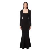 Zwarte Wol Zeemeermin Jurk Nina Ricci , Black , Dames