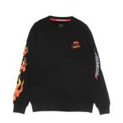 Flame Sweater Hot Wheels Crewneck Sweatshirt Alpha Industries , Black ...