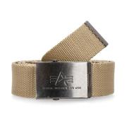 Nylon Canvas Riem Khaki Alpha Industries , Beige , Heren