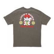 Grafisch T-shirt Lucky Paws Olijf/Wit New Era , Green , Heren