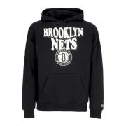 NBA Script Oversize Hoodie Zwart/Wit New Era , Black , Heren