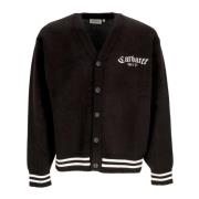 Zwarte Onyx V-Hals Cardigan Sweater Carhartt Wip , Black , Heren