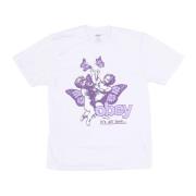 Cherubs Liefde Print T-Shirt Wit Obey , White , Dames