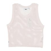 Mesh Tank Top Ongebleekt Obey , White , Dames