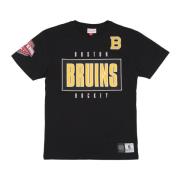 Boston Bruins Logo Tee Premium Mitchell & Ness , Black , Heren