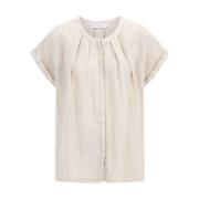 Mouwloze Top Kiki Knit-ted , Beige , Dames