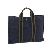 Pre-owned Cotton handbags Hermès Vintage , Blue , Dames