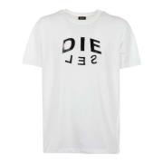 Stijlvolle Heren T-Shirt Collectie Diesel , White , Heren