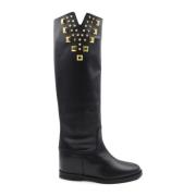 Stijlvolle Laarzen met 2-inch Hak Via Roma 15 , Black , Dames