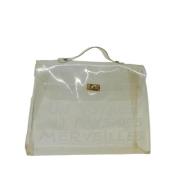 Pre-owned Fabric handbags Hermès Vintage , Beige , Dames