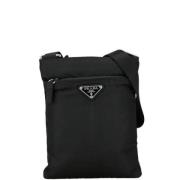 Pre-owned Nylon shoulder-bags Prada Vintage , Black , Dames