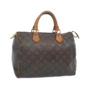 Pre-owned Canvas handbags Louis Vuitton Vintage , Brown , Dames