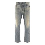 Stretch Cotton Denim Regular Fit Jeans Diesel , Blue , Heren