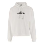 Hoodie van katoenmix met logo Dsquared2 , White , Heren