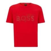 Rode Diamant T-shirt voor Mannen Hugo Boss , Red , Heren