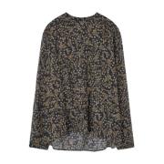 Gedrukte Zwarte Blouse Isabel Marant , Black , Dames