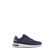 Blauwe Sneakers Elegante Stijl Armani Exchange , Blue , Heren