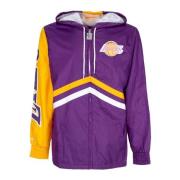 NBA Paarse Windbreaker Jas Mitchell & Ness , Purple , Heren