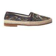 Blauwe Geborduurde Denim Espadrilles Schoenen Dolce & Gabbana , Multic...