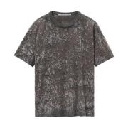 Geëmbosseerd Logo Unisex Tee Spetter Was Alexander Wang , Gray , Dames