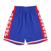 NBA Basketball Shorts Hardwood Classics Mitchell & Ness , Blue , Heren