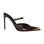 Bruin Leren Stiletto Hiel Pumps Etro , Brown , Dames