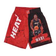 NBA Burst Basketbalshorts Dwyane Wade Mitchell & Ness , Red , Heren