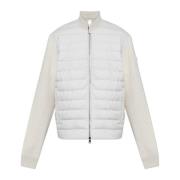 Cardigan met gewatteerde voorkant Moncler , Beige , Heren