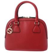 Pre-owned Leather handbags Gucci Vintage , Red , Dames