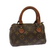 Pre-owned Canvas handbags Louis Vuitton Vintage , Brown , Dames