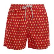 Rood Zee Kleding met Eendenprint MC2 Saint Barth , Red , Heren