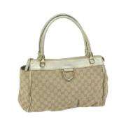 Pre-owned Canvas gucci-bags Gucci Vintage , Beige , Dames