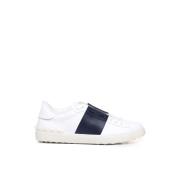 Witte Leren Sneakers met Band Detail Valentino Garavani , White , Here...