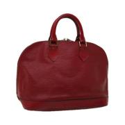 Pre-owned Leather handbags Louis Vuitton Vintage , Red , Dames