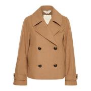 Klassieke Camel Melange Jas Part Two , Brown , Dames