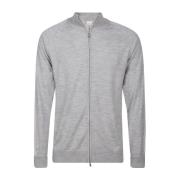 Gestreepte Full Zip Trui Eleventy , Gray , Heren