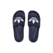 Ultra-zachte synthetische sliders met logo Adidas , Blue , Unisex