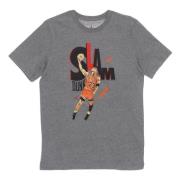 Crew Neck T-shirt Regular fit Print Jordan , Gray , Heren