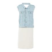 Denim Jurk met Denim Jack Diesel , Blue , Dames