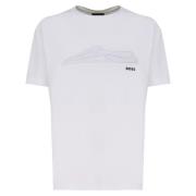 Witte Katoenen T-shirt Ronde Kraag Korte Mouwen Hugo Boss , White , He...