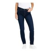 Dream Jeans Straight-Leg Dark Washed MAC , Blue , Dames