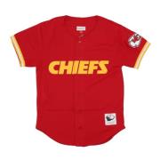 Kansas City Chiefs Mesh Button Jacket Mitchell & Ness , Red , Heren