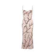 Bloemenprint Midi Jurk Roze Alexander McQueen , Pink , Dames